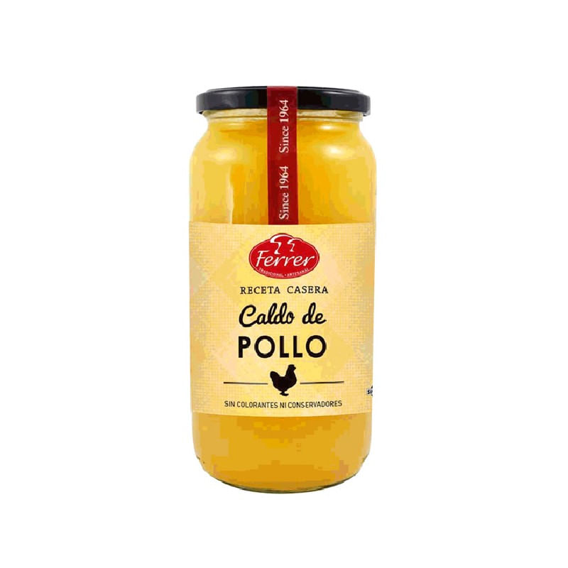Caldo de pollo FERRER, frasco 940 ml
