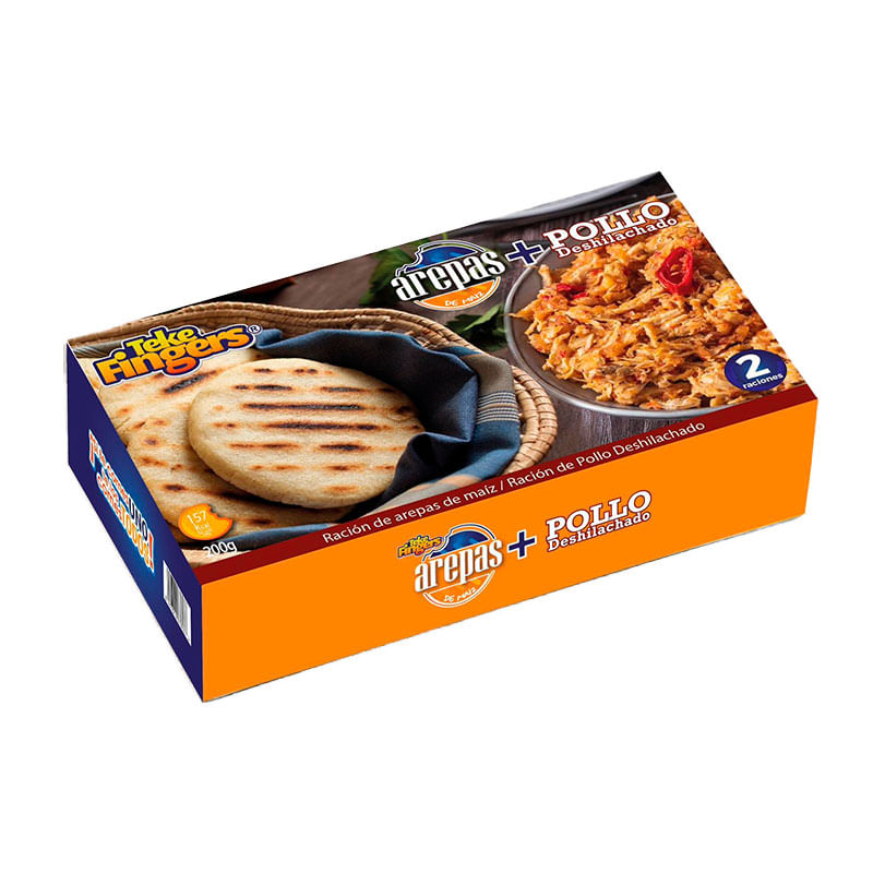 Arepas con pollo deshilachado 340 g