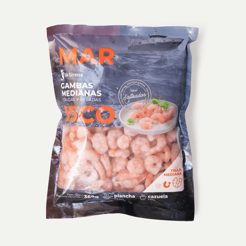Gamba pelada mediana 360 g