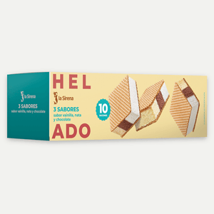 Bloque helado nata, chocolate y vainilla La Sirena