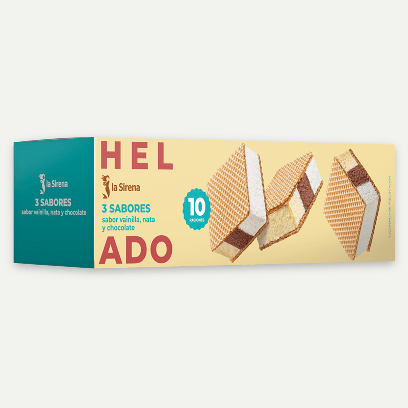 Bloque helado nata, chocolate y vainilla 1 l
