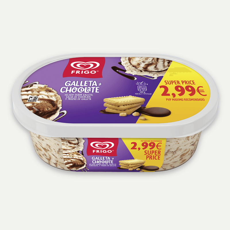 Tarrina Frigo butter cookie chocolate 900 ml