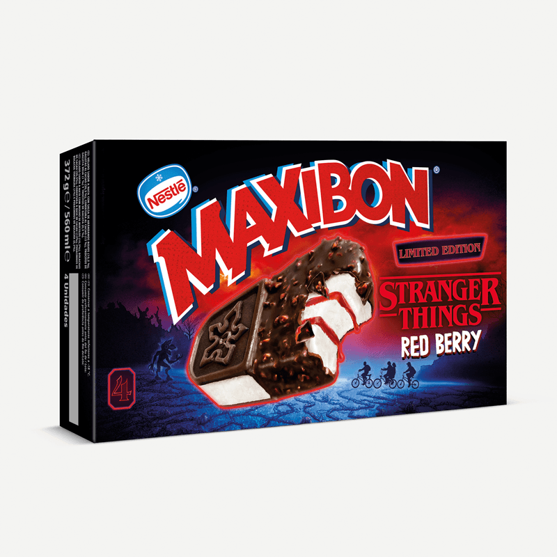 Helado Stranger Things MAXIBON, pack 4x140 ml