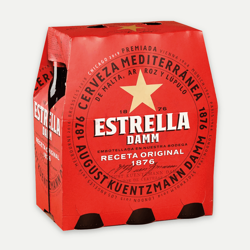 Cerveza Estrella Damm 6 uds