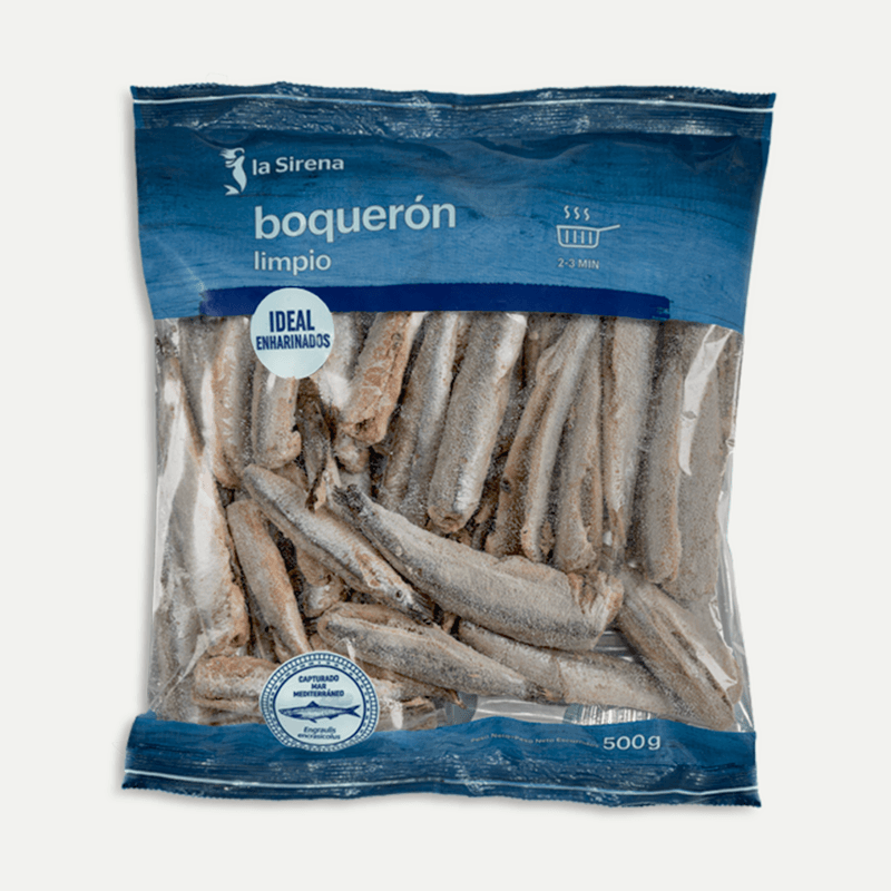 Boquerón limpio sin cabeza 500 g